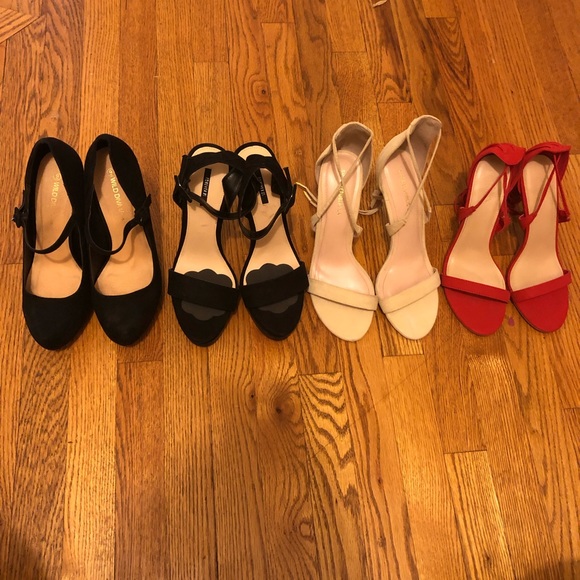 Red Size 9 Charlotte Russe Lace Up Heels - Picture 4 of 4